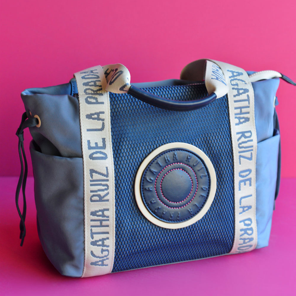 Agatha Ruiz De La Prada Blue Mesh Tote Bag