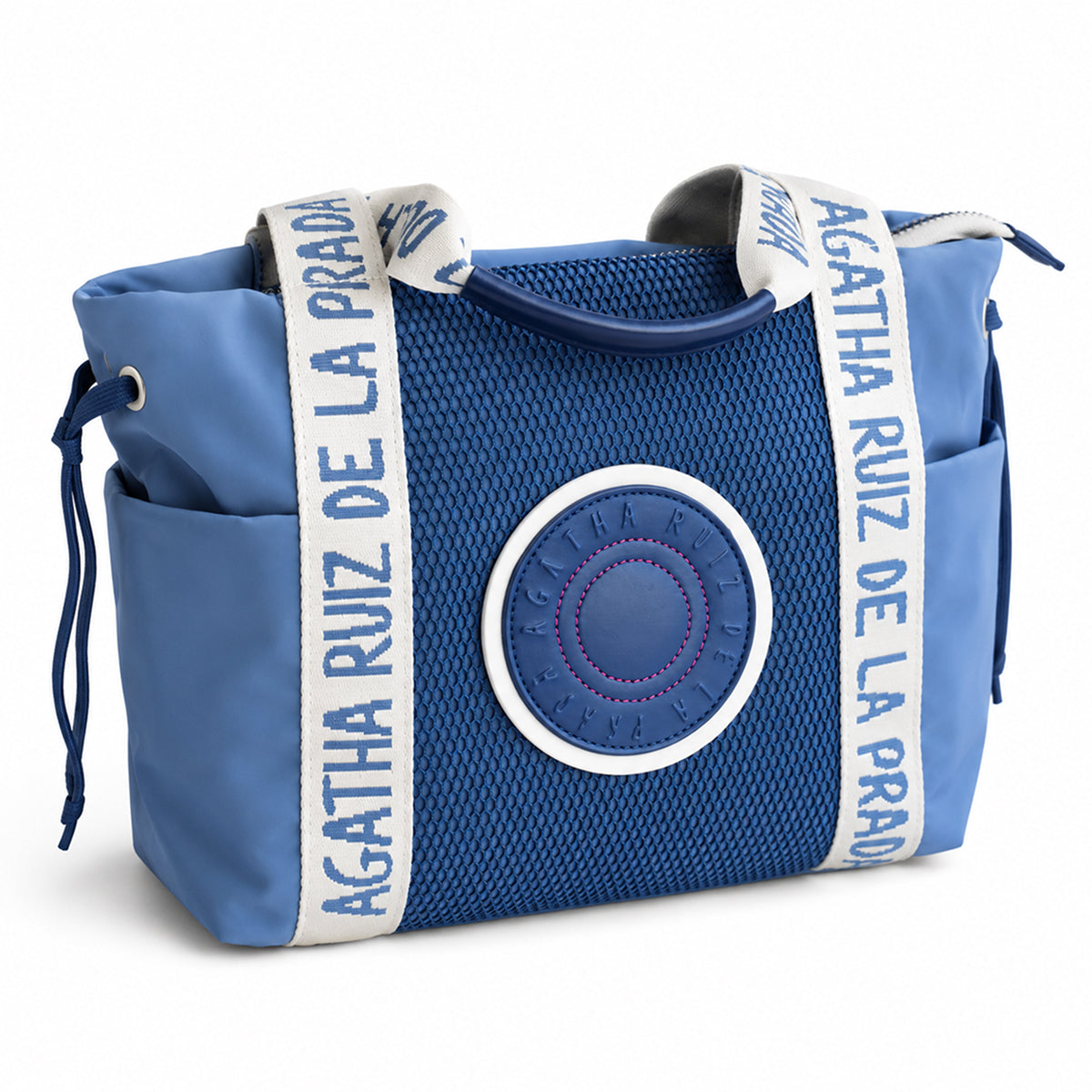 Agatha Ruiz De La Prada Blue Mesh Tote Bag