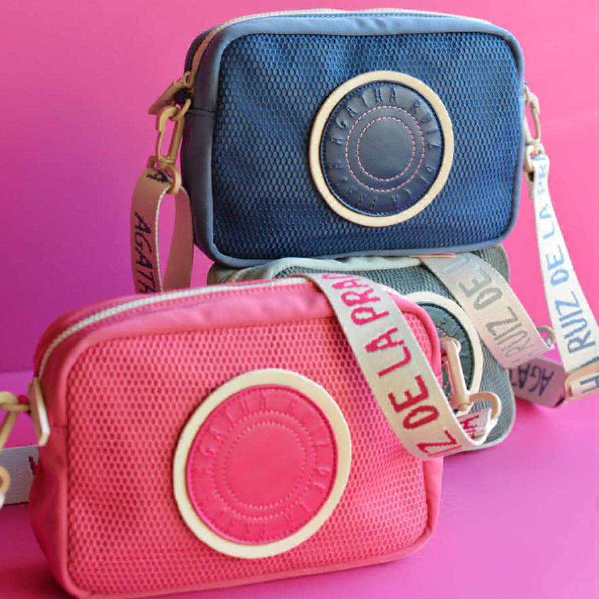 Agatha Ruiz De La Prada Fuchsia Mesh Shoulder Bag