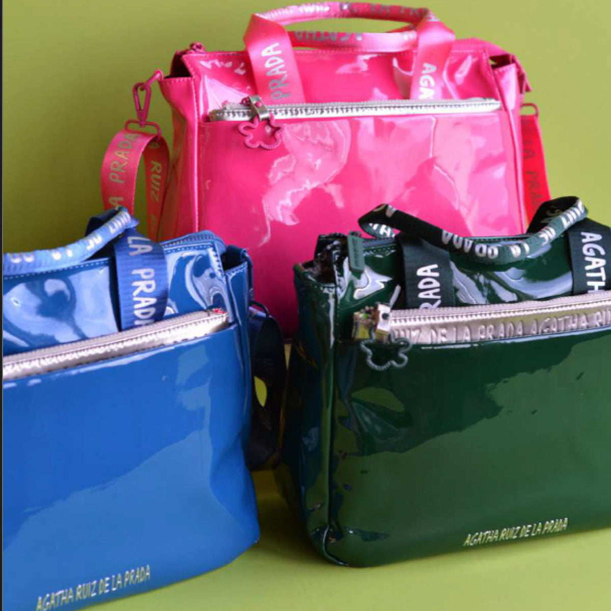 Agatha Ruiz De La Prada Blue Patent Leather Baguette