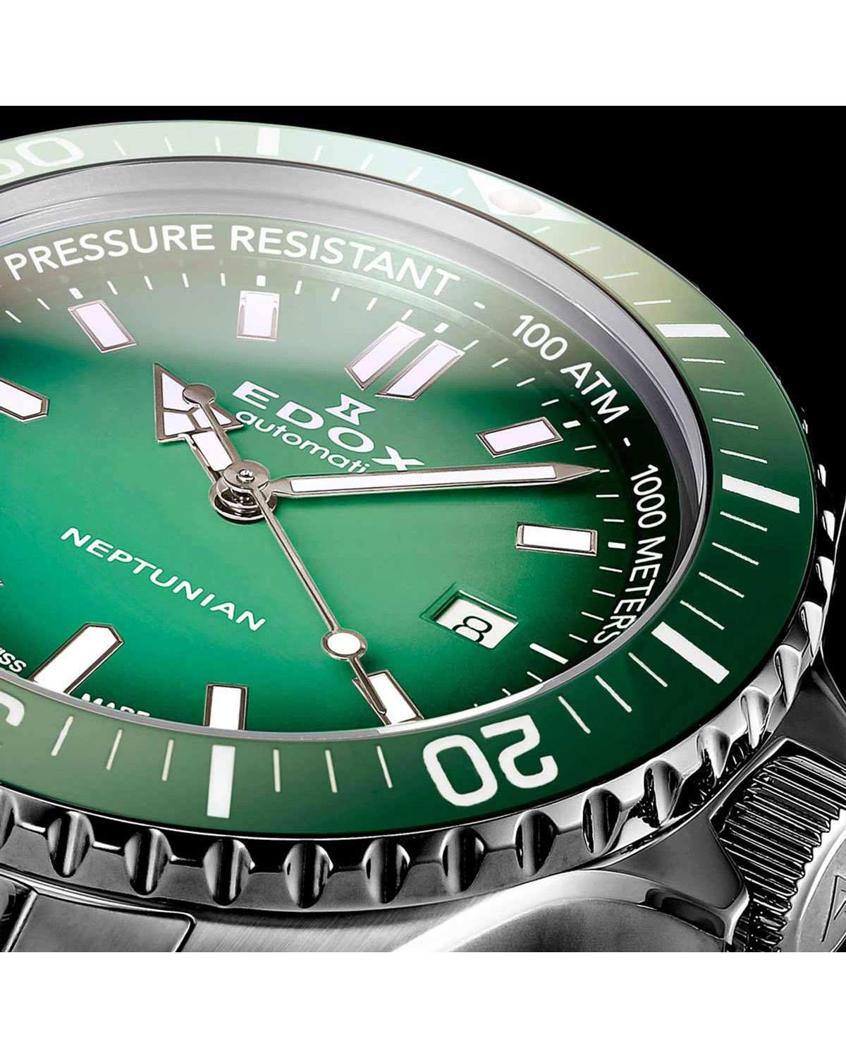 Ρολόι EDOX Neptunian Automatic Silver Stainless Steel Bracelet
