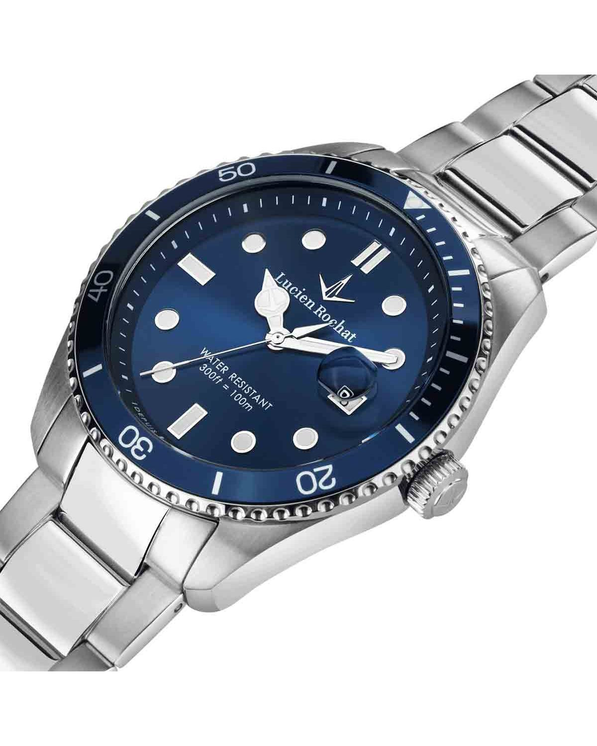 LUCIEN ROCHAT Leman Silver Stainless Steel Bracelet