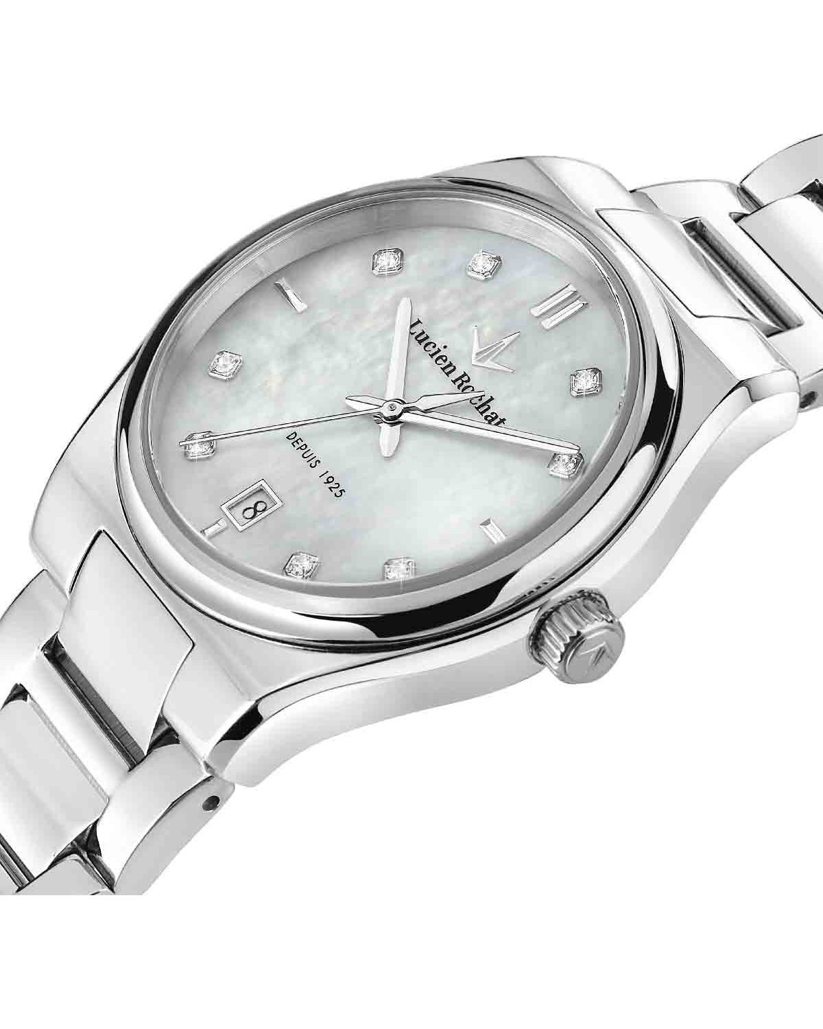 Ρολόι LUCIEN ROCHAT Avenue Diamonds Silver Stainless Steel Bracelet