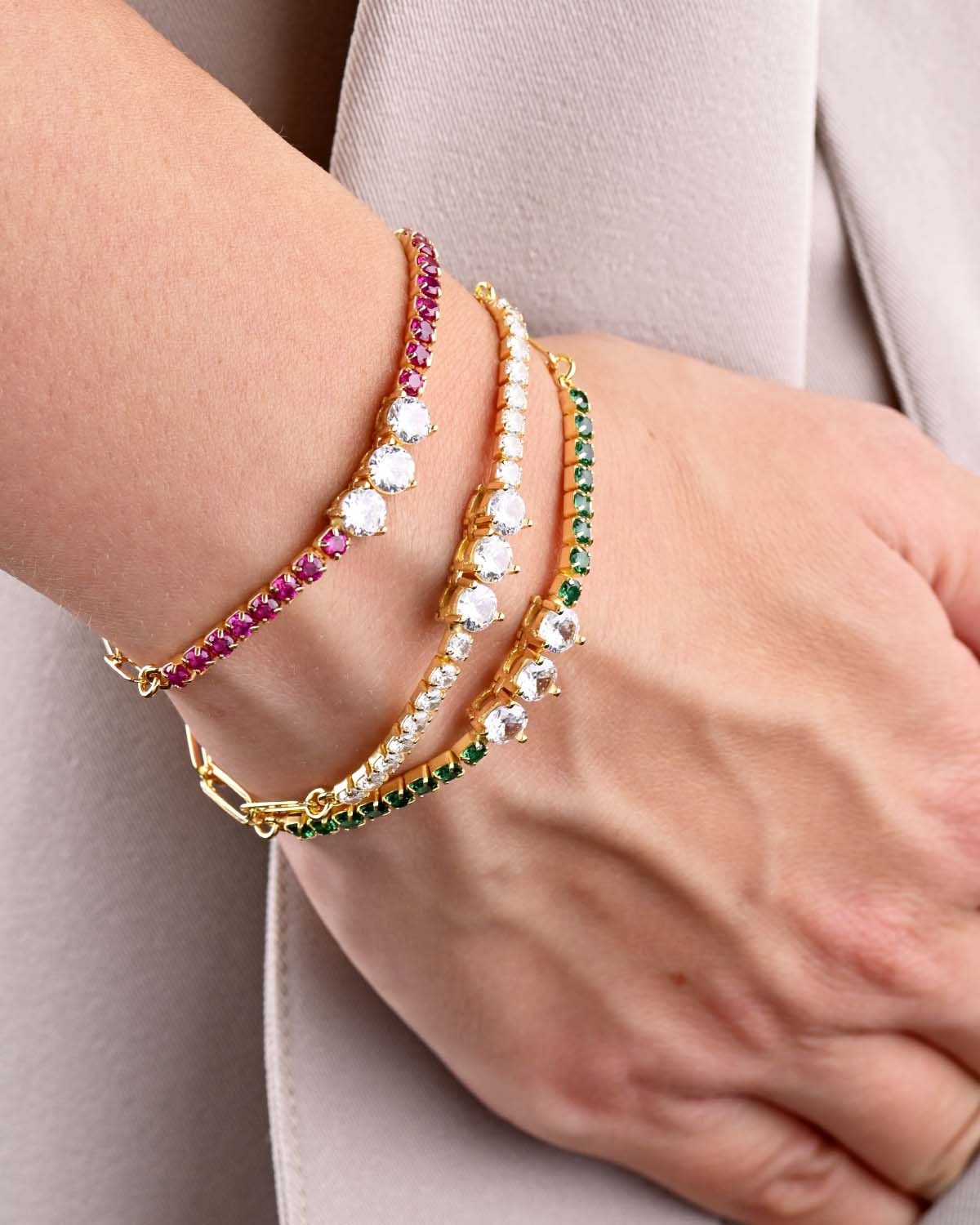 Βραχιόλι KIKI Star Collection από επιχρυσωμένο ασήμι 925 και ζιργκόν