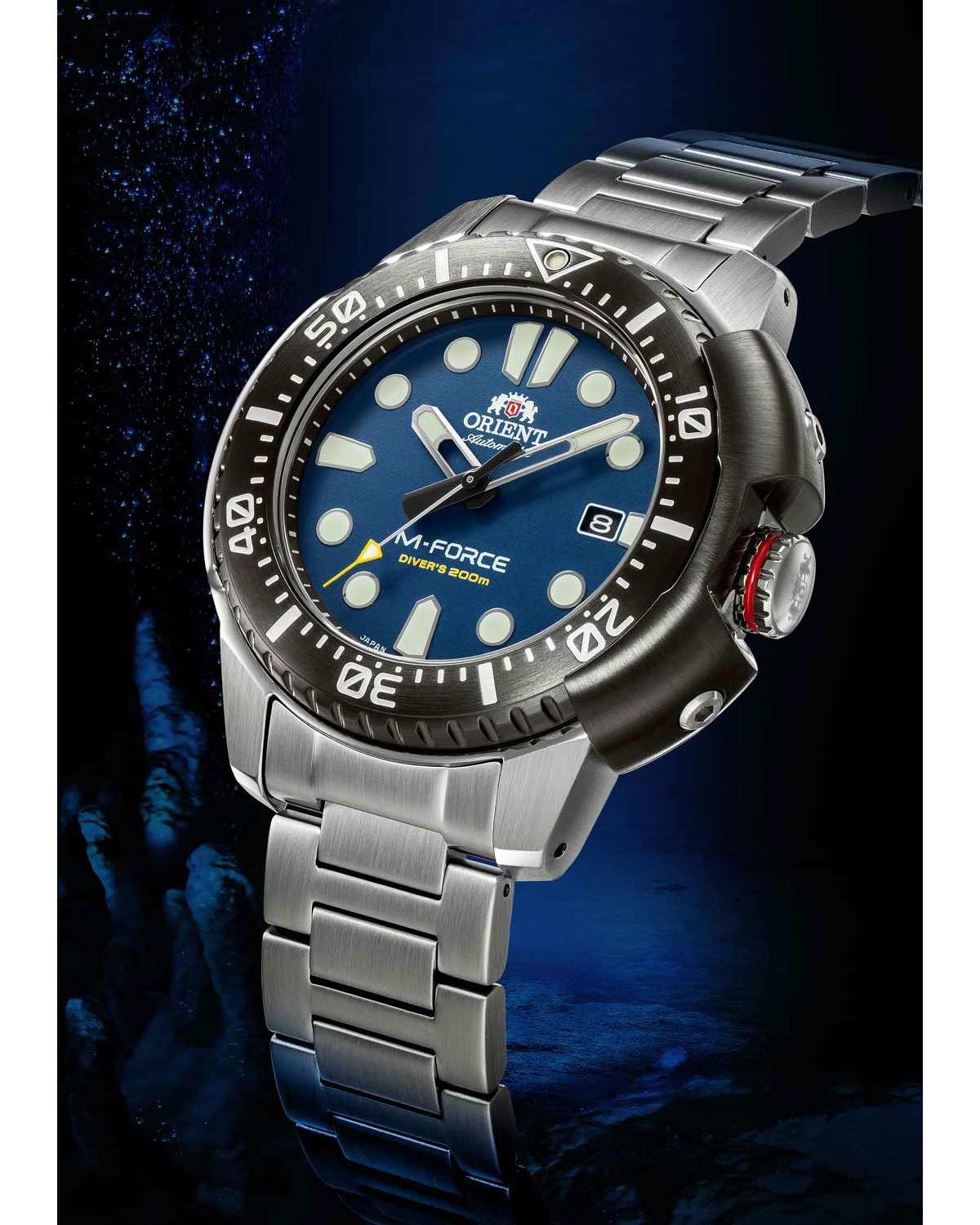 Ρολόι ORIENT Sports 2022 M-Force Automatic Silver Stainless Steel Bracelet