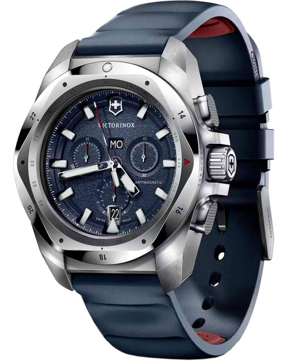 Ρολόι VICTORINOX I.N.O.X. Chronograph Blue Rubber Strap