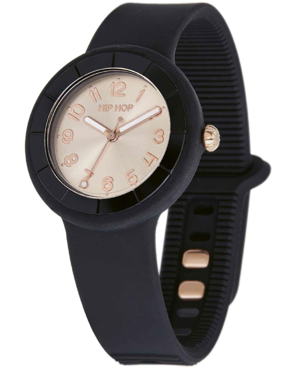 Ρολόι HIP HOP Hero.DOT Rose Night Black Silicone Strap