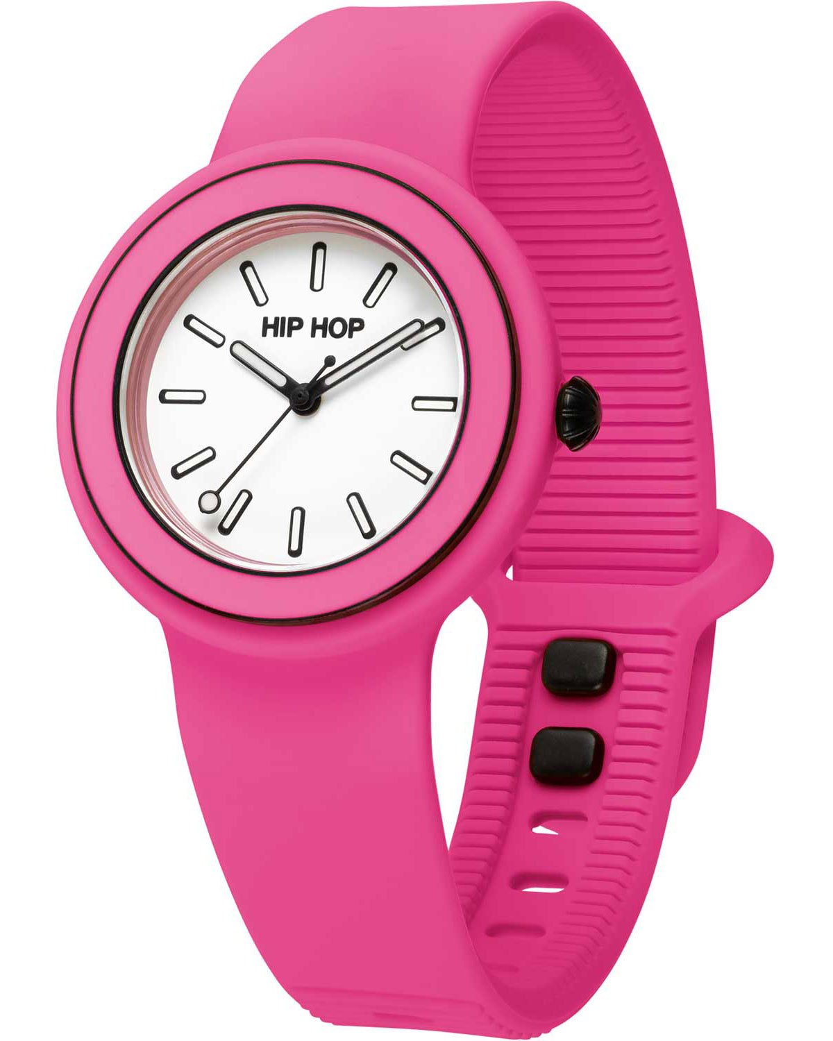 Ρολόι HIP HOP Hero.DOT Bezel Bubble Gum Fuchsia Silicone Strap
