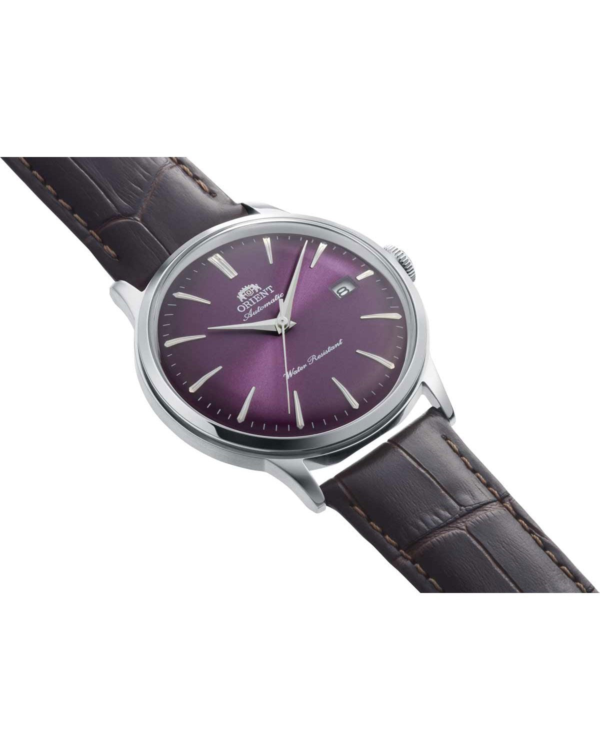 Ανδρικό ρολόι ORIENT Classic Bambino αυτόματο με καφέ δερμάτινο λουράκι