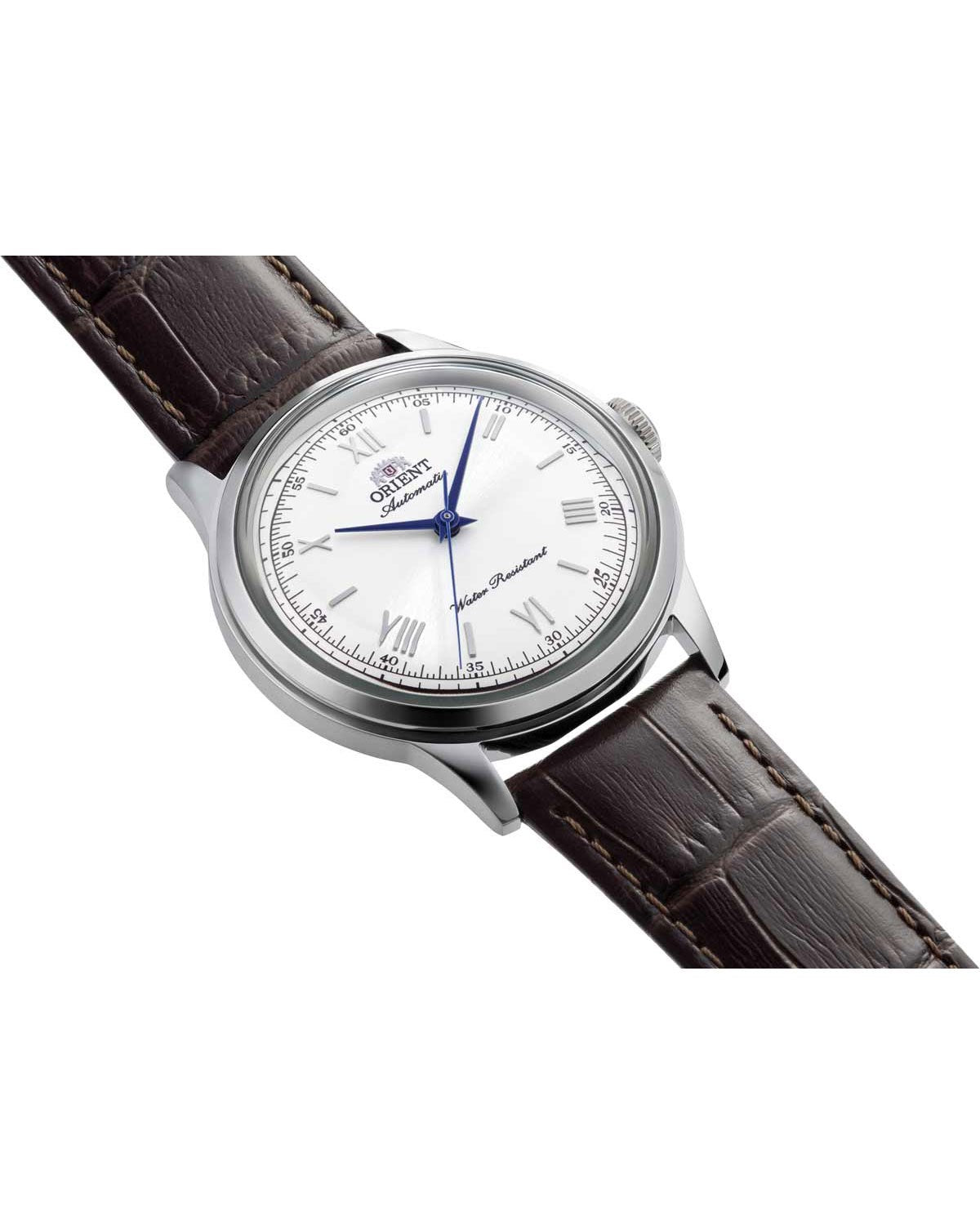 Ανδρικό ρολόι ORIENT Classic Bambino αυτόματο με καφέ δερμάτινο λουράκι
