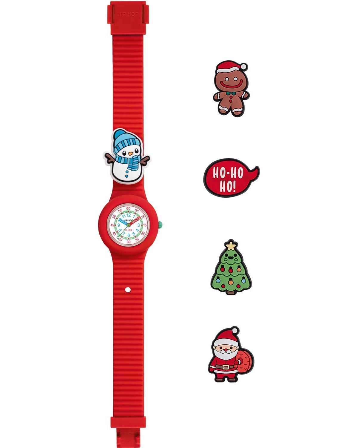Παιδικό ρολόι HIP HOP PinTastic! Christmas Time Red Silicone Strap