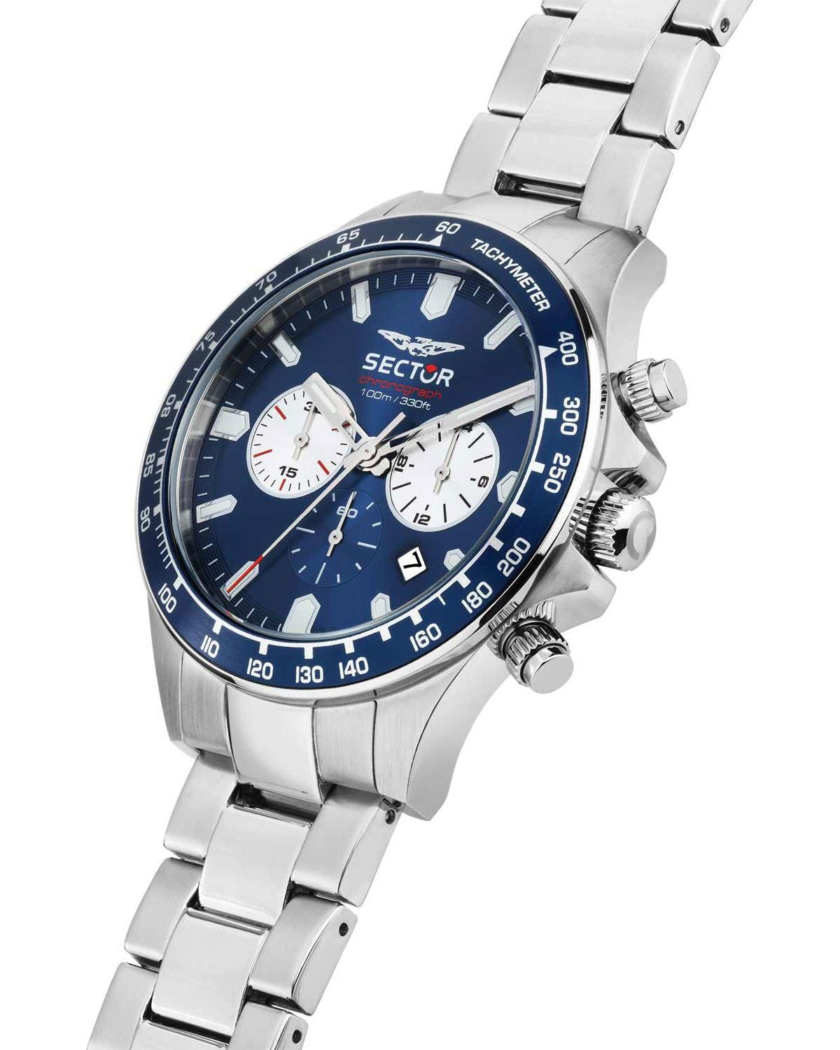 Ρολόι SECTOR 230 Chronograph Silver Stainless Steel Bracelet