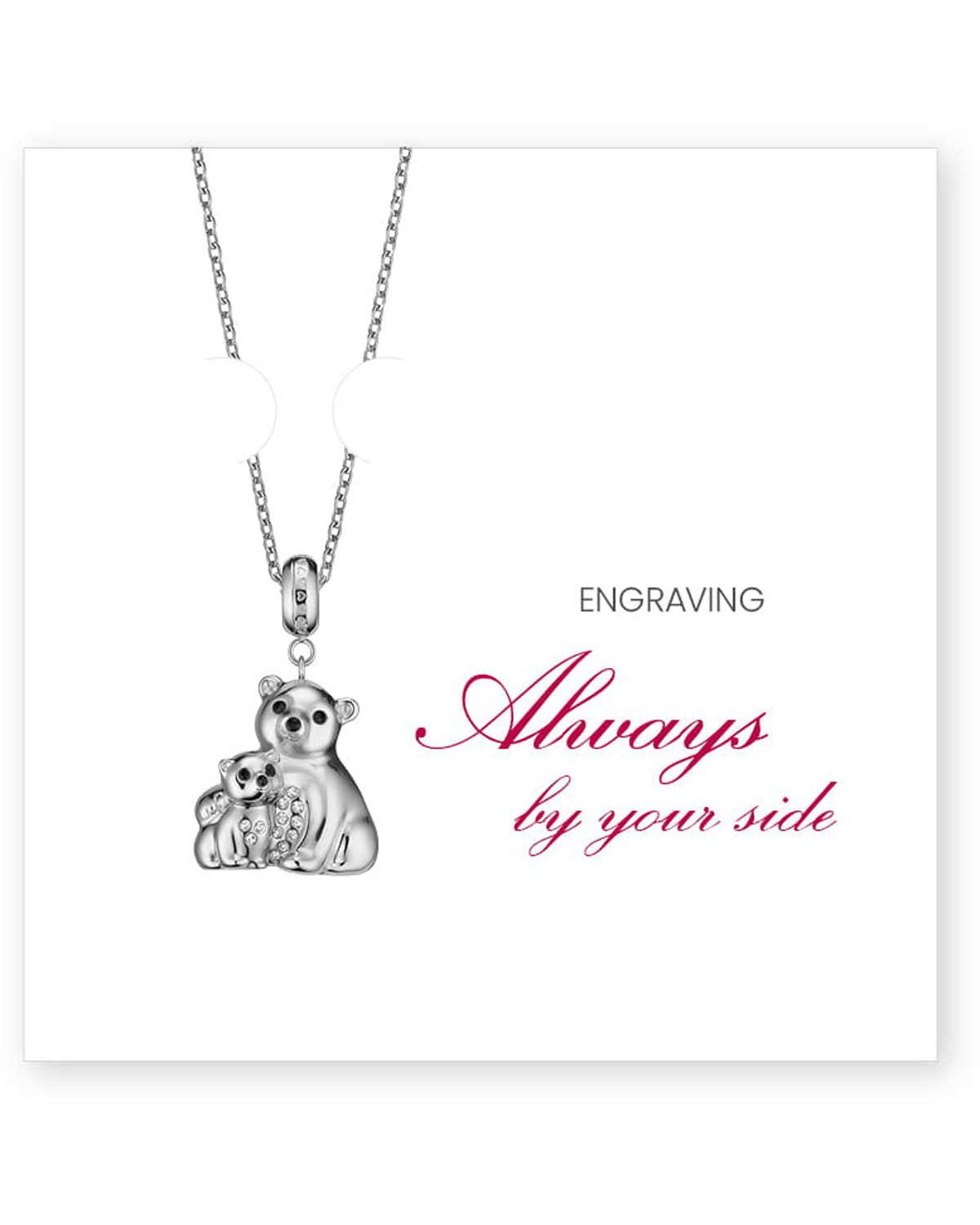 Κολιέ BERING Polar Animals "Polar Bear Mom silver"