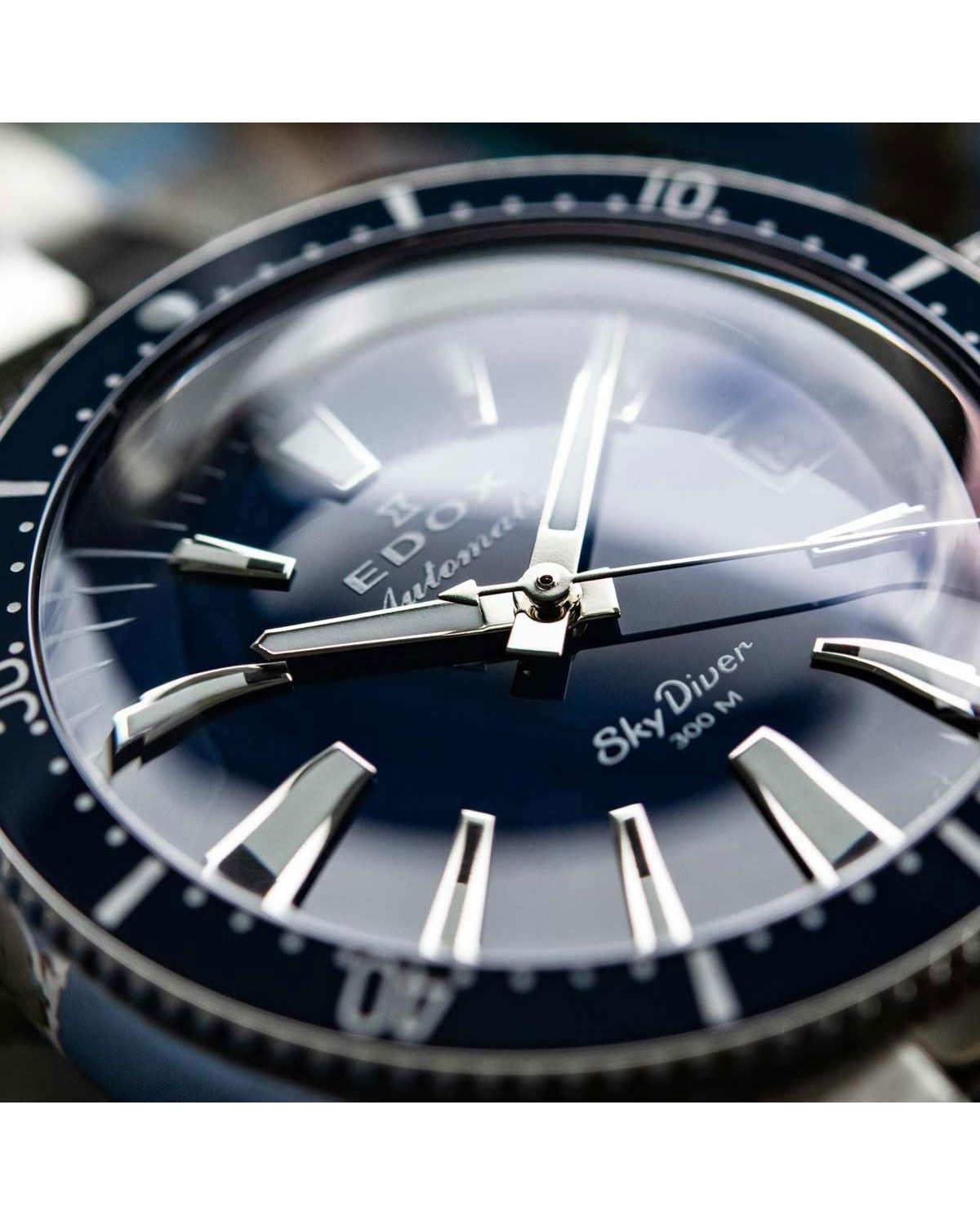 Ρολόι EDOX Skydiver Automatic Silver Stainless Steel Bracelet