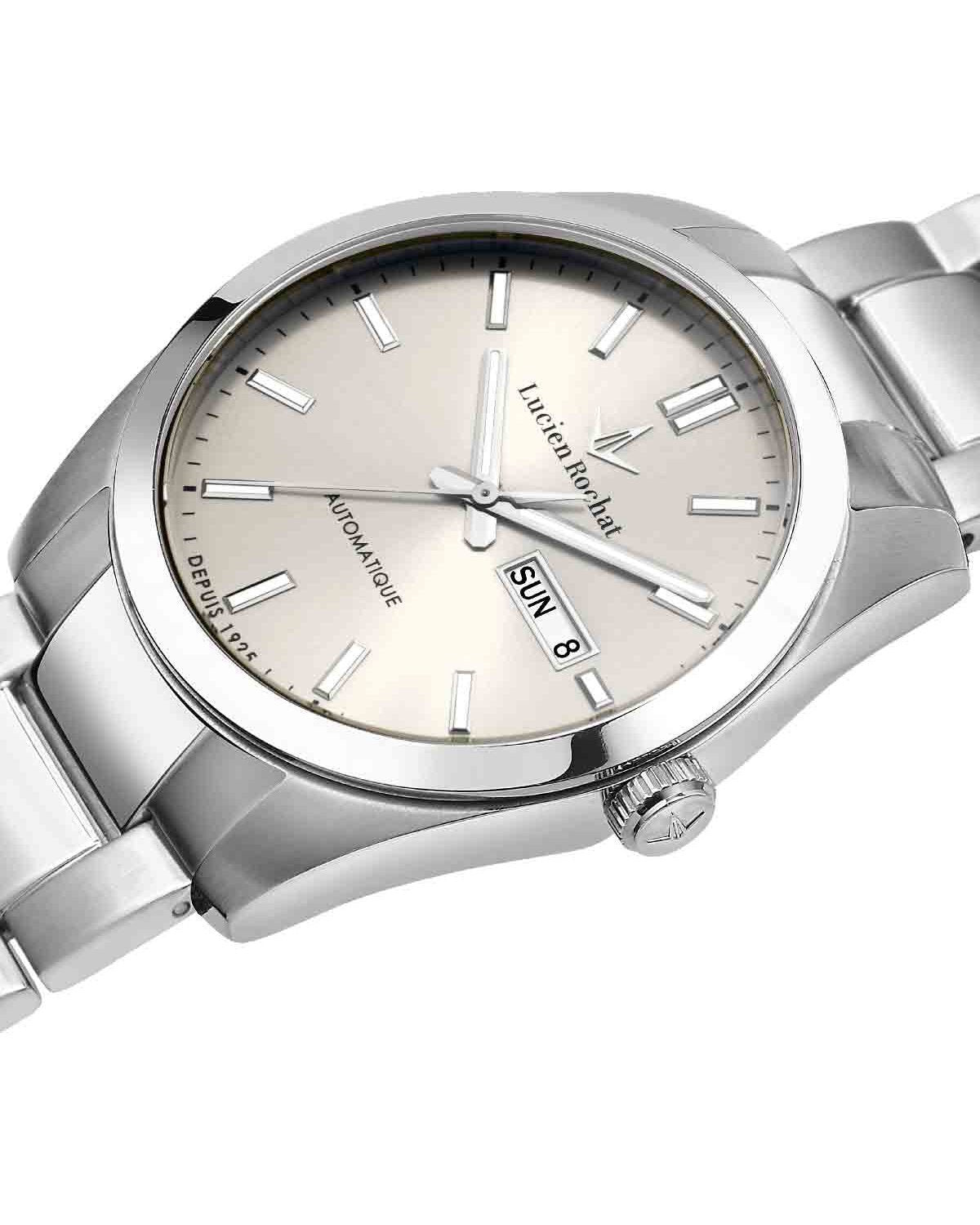 LUCIEN ROCHAT Leman Automatic Silver Stainless Steel Bracelet