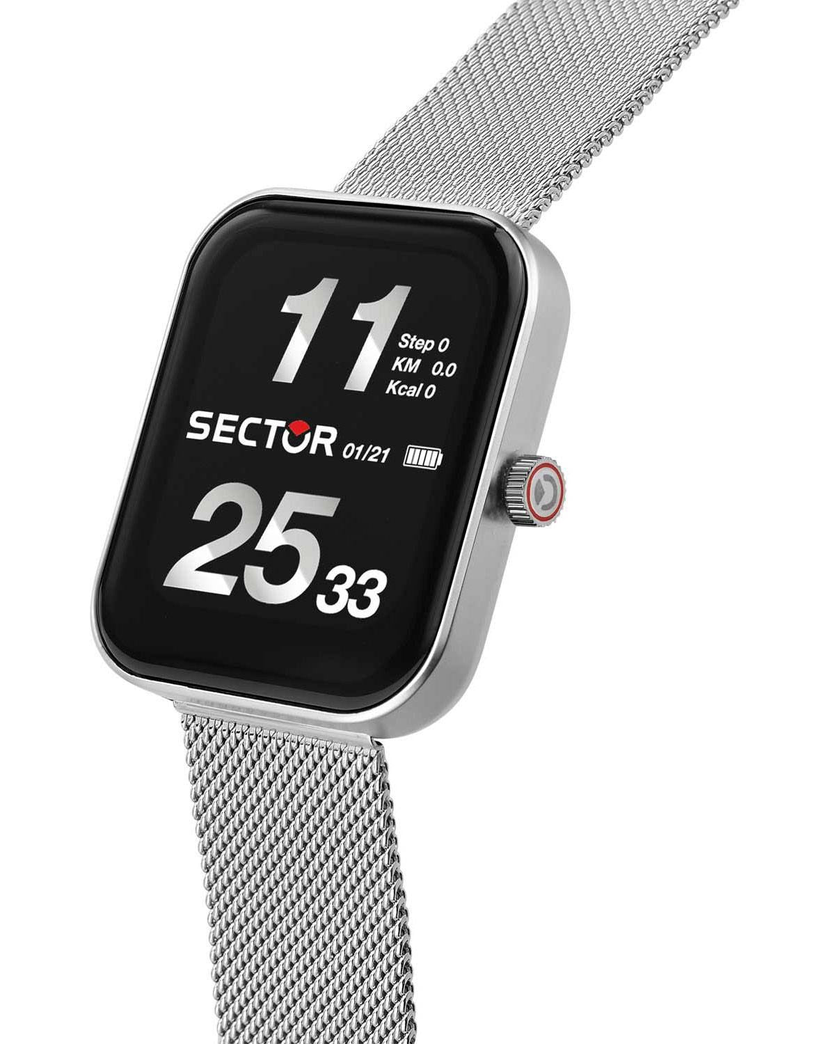 Ρολόι SECTOR S03 Pro Light Smartwatch Silver Stainless Steel Bracelet Gift Set