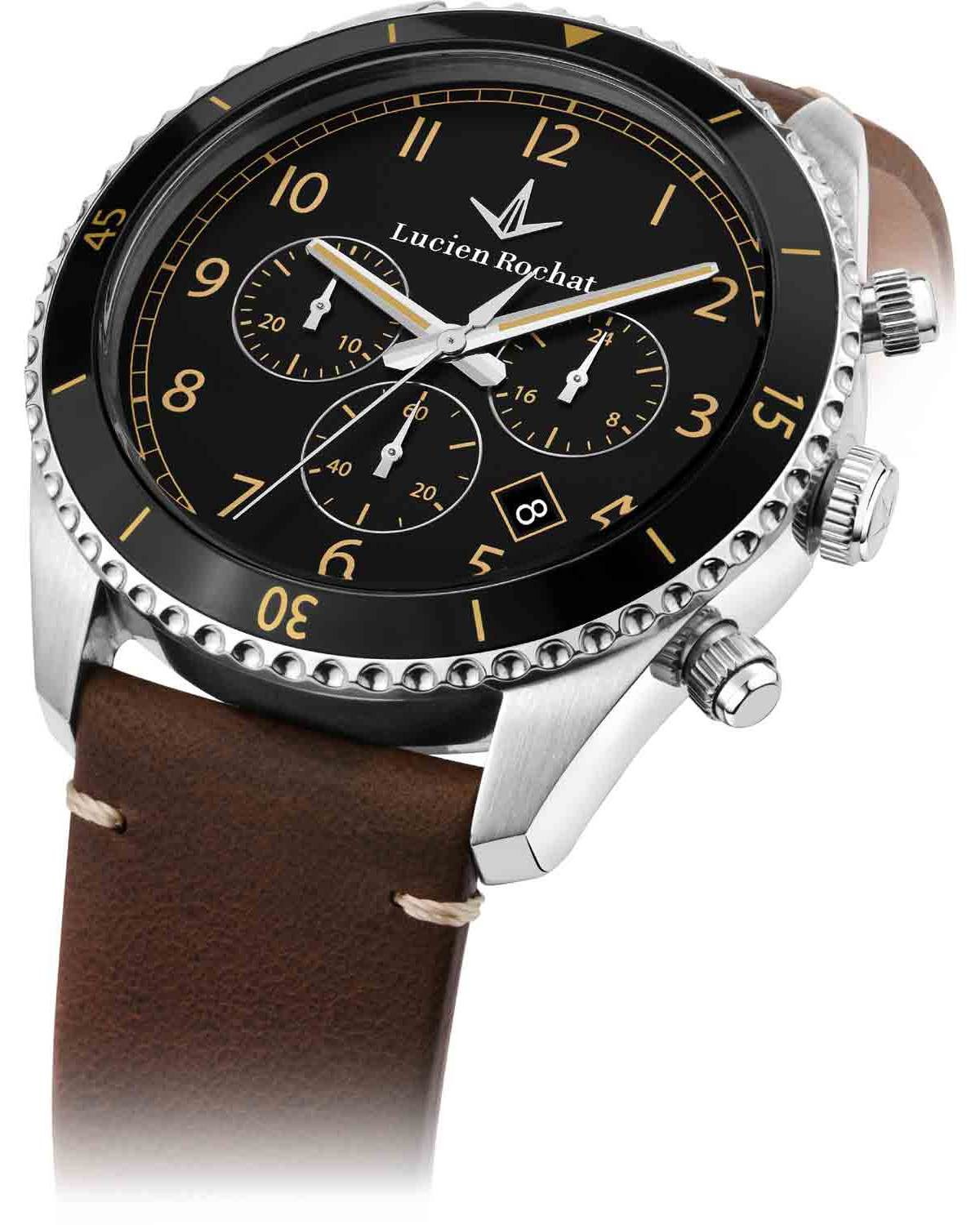 Ρολόι LUCIEN ROCHAT Leman Chronograph Brown Leather Bracelet