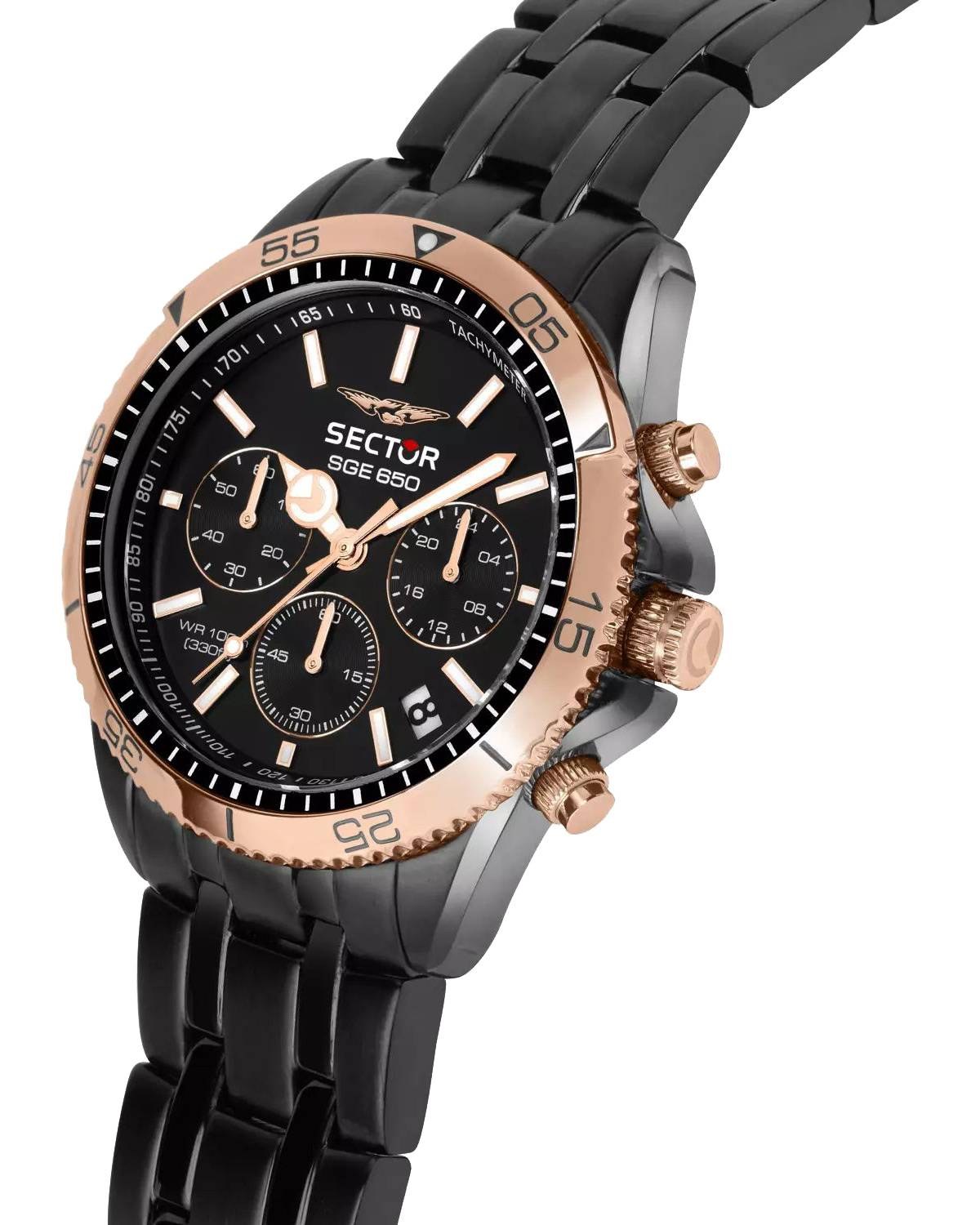 Ρολόι SECTOR 650 Chronograph Black Metallic Bracelet