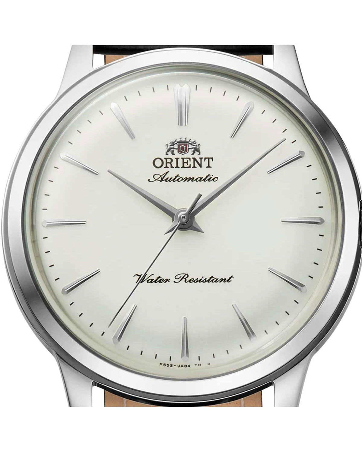 Ρολόι ORIENT Bambino αυτόματο με μαύρο δερμάτινο λουράκι
