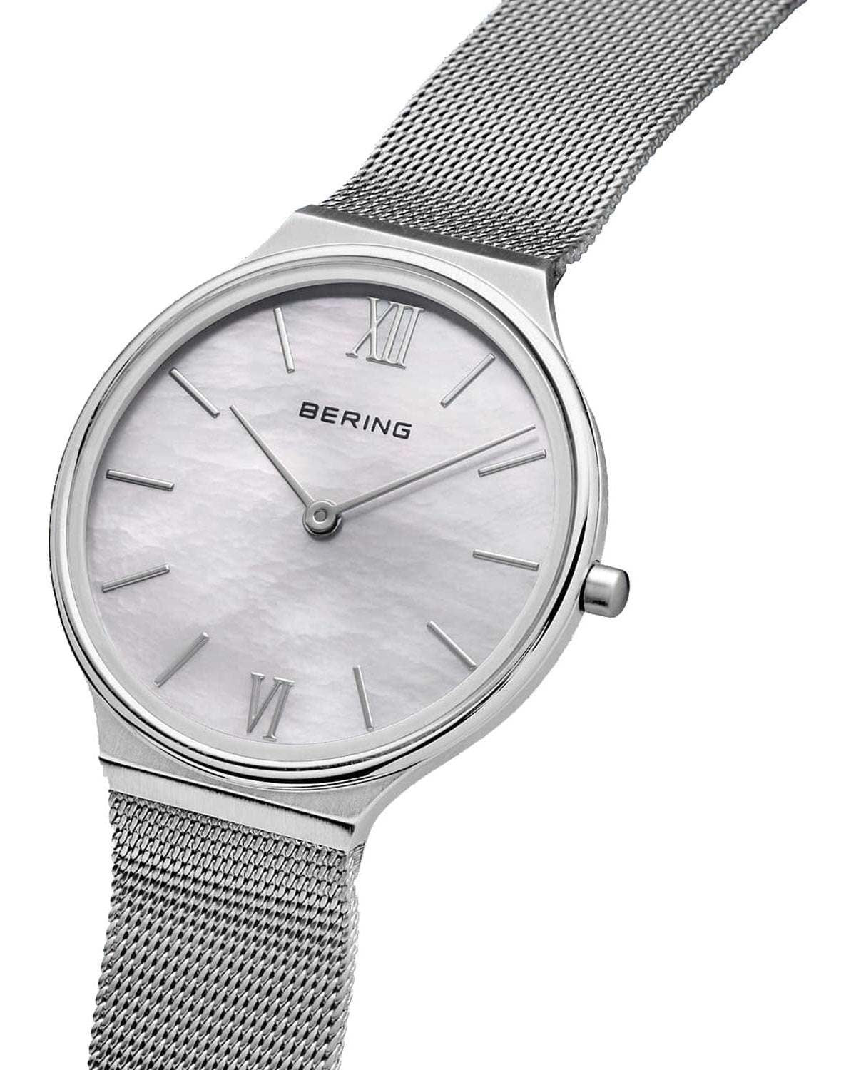 Γυναικείο ρολόι BERING Ultra Slim με ασημί μπρασελέ