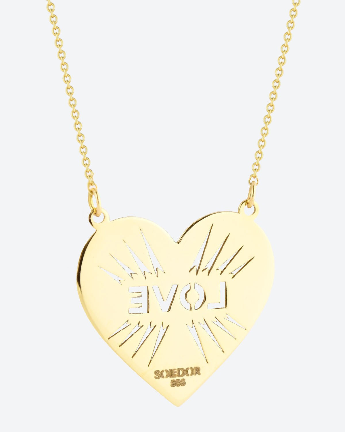 Κολιέ Love Heart από χρυσό 14Κ της σειράς FOREVER I SEE LOVE της SOLEDOR