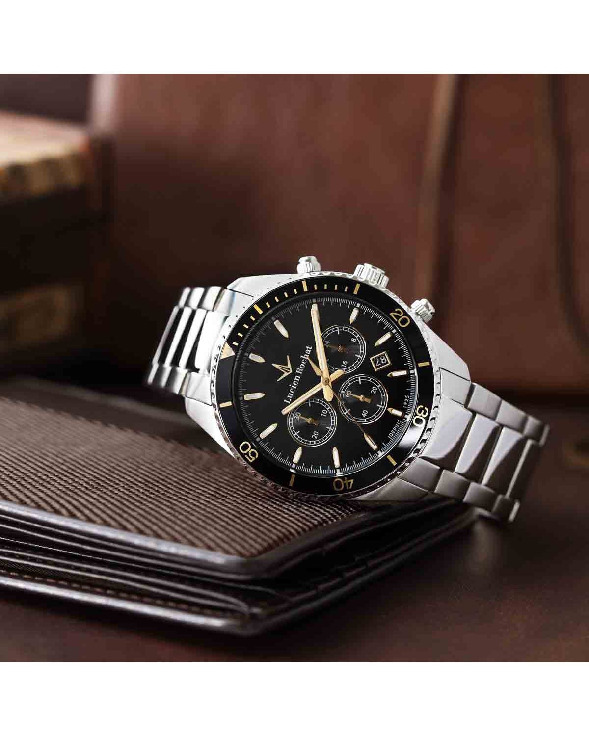 Ρολόι LUCIEN ROCHAT Leman Chronograph Silver Stainless Steel Bracelet