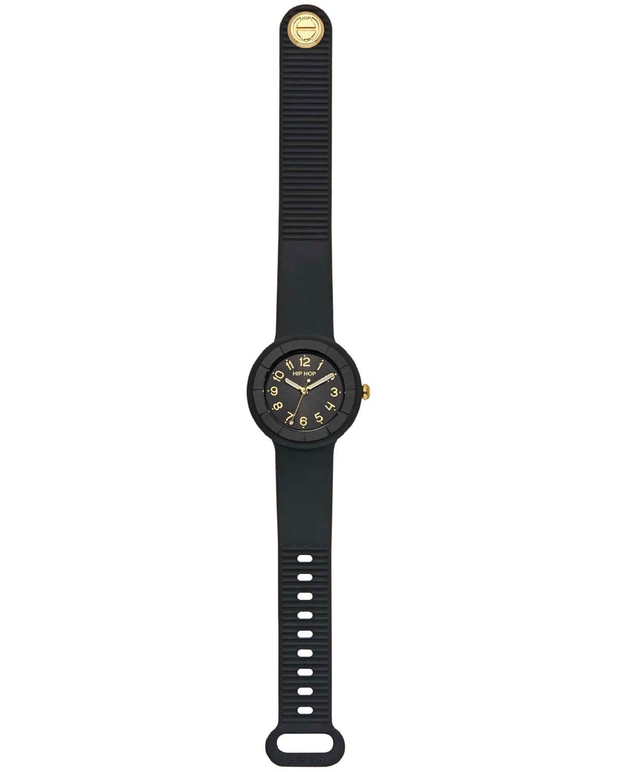 Ρολόι HIP HOP Hero.DOT Golden Night Black Silicone Strap