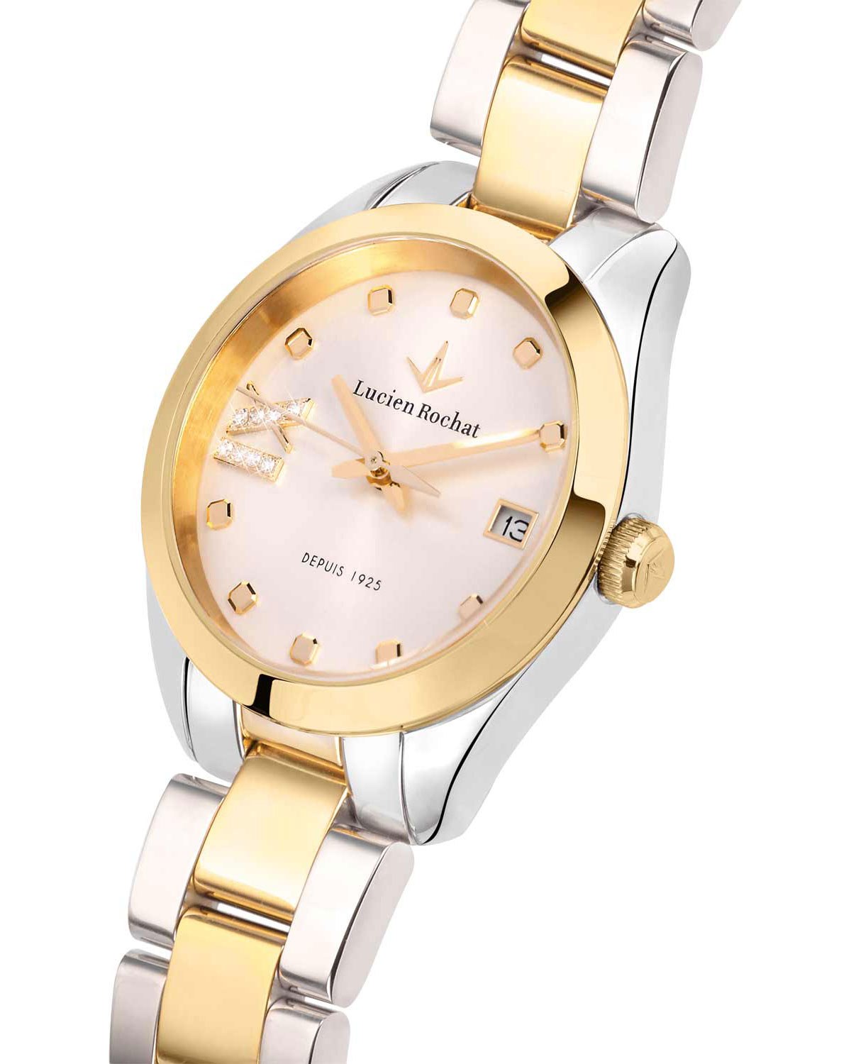 Ρολόι LUCIEN ROCHAT Madame Diamonds Two Tone Stainless Steel Bracelet
