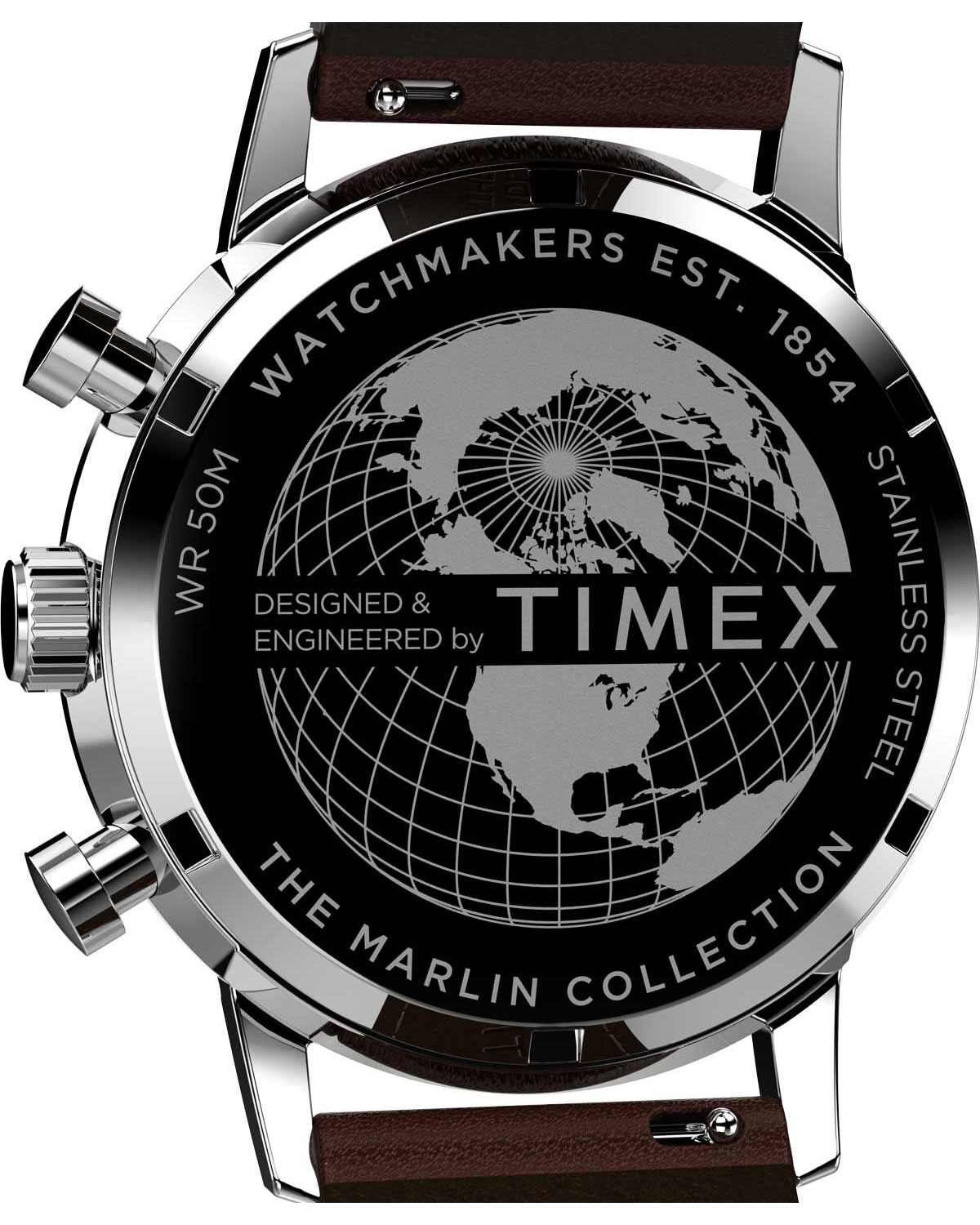 Ρολόι TIMEX Marlin Chronograph Brown Leather Strap