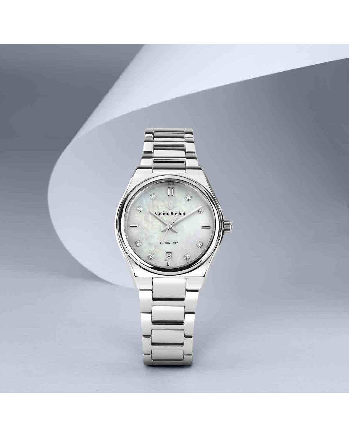 Ρολόι LUCIEN ROCHAT Avenue Diamonds Silver Stainless Steel Bracelet