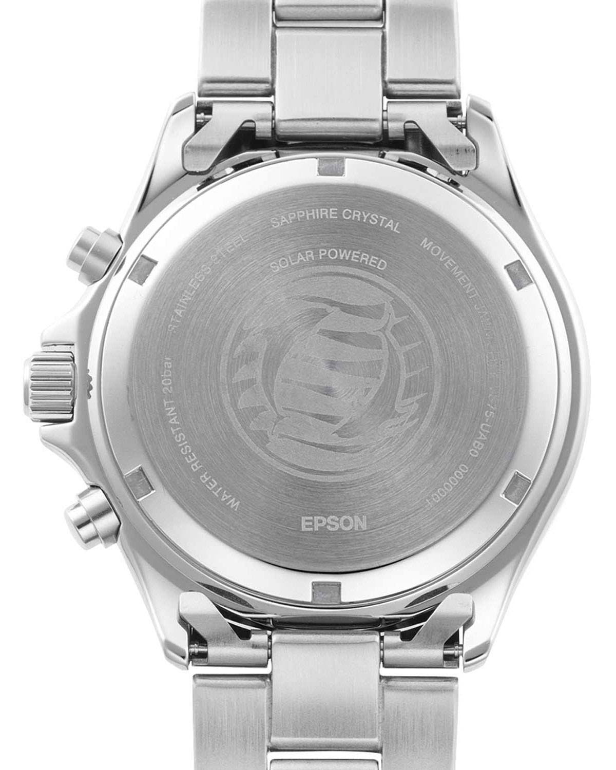 Ρολόι ORIENT Sports Mako Solar Chronograph Silver Stainless Steel Bracelet