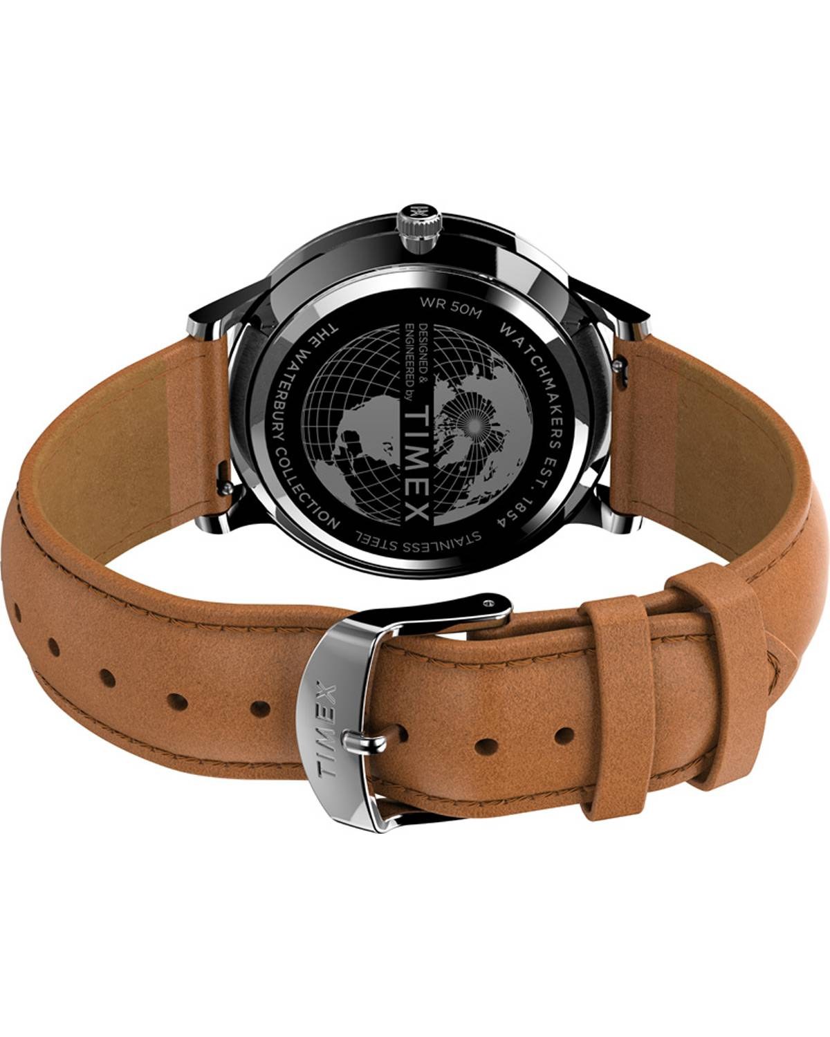TIMEX Waterbury Brown Leather Strap