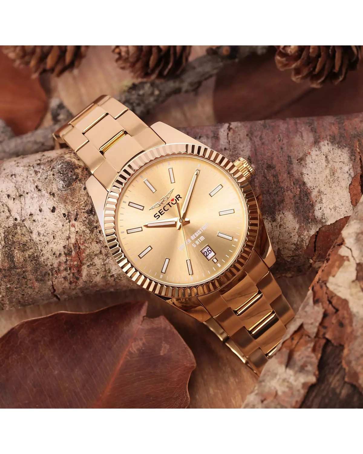Ρολόι SECTOR 240 Gold Metallic Bracelet