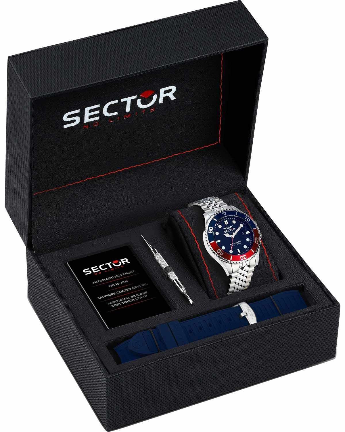 Ρολόι SECTOR 230 Automatic Silver Stainless Steel Bracelet Gift Set
