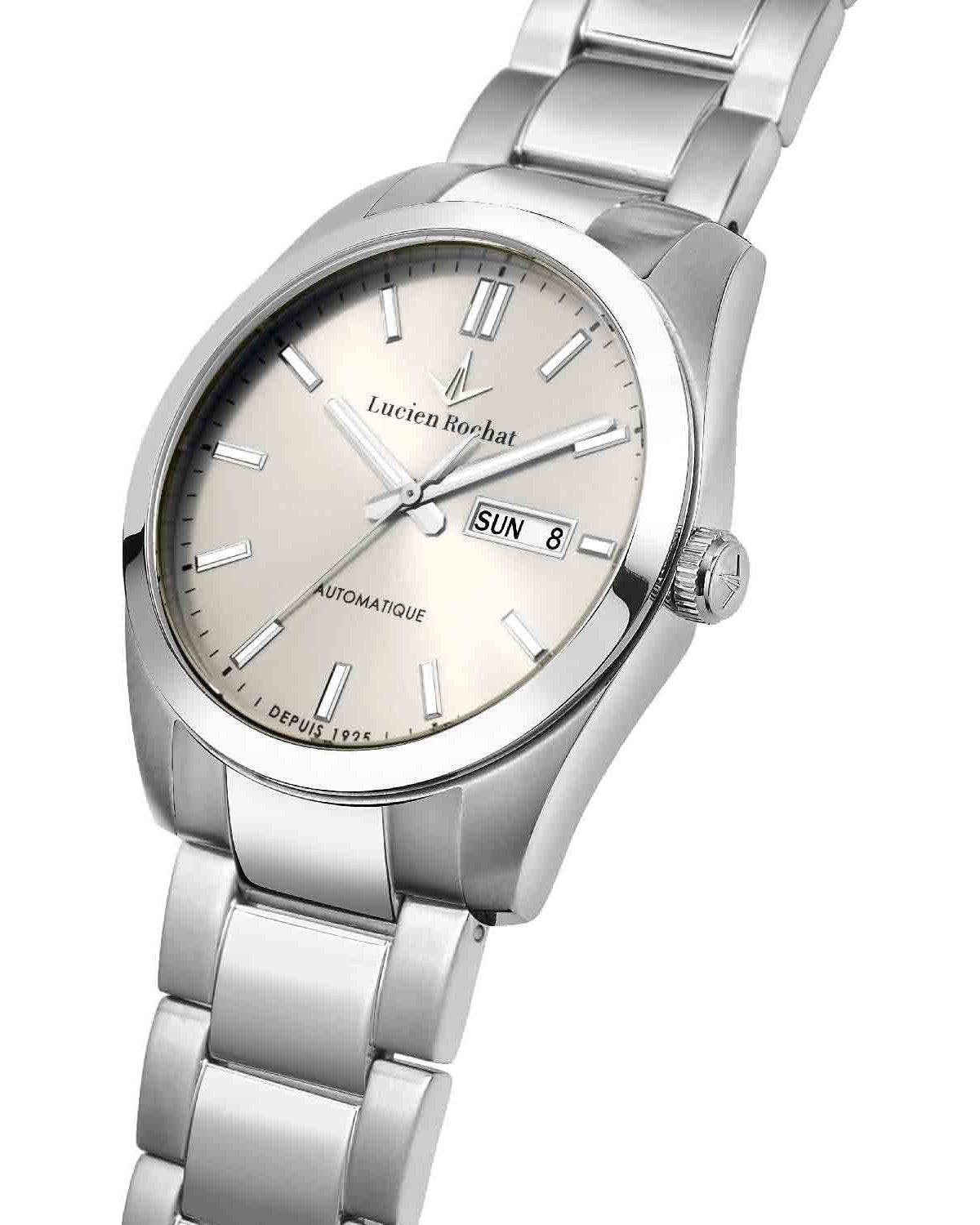 LUCIEN ROCHAT Leman Automatic Silver Stainless Steel Bracelet