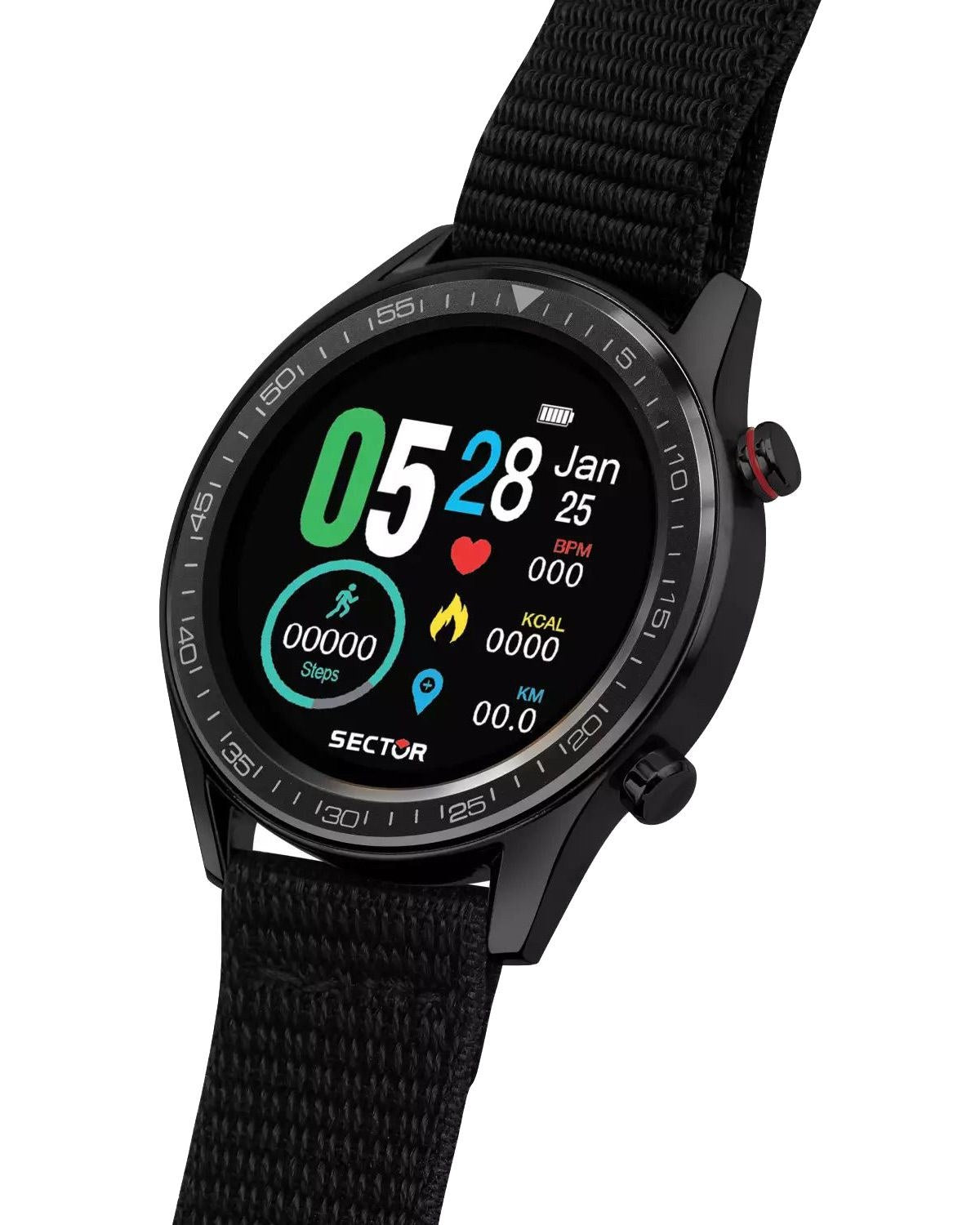 Ρολόι SECTOR S-02 Smartwatch Black Fabric Strap