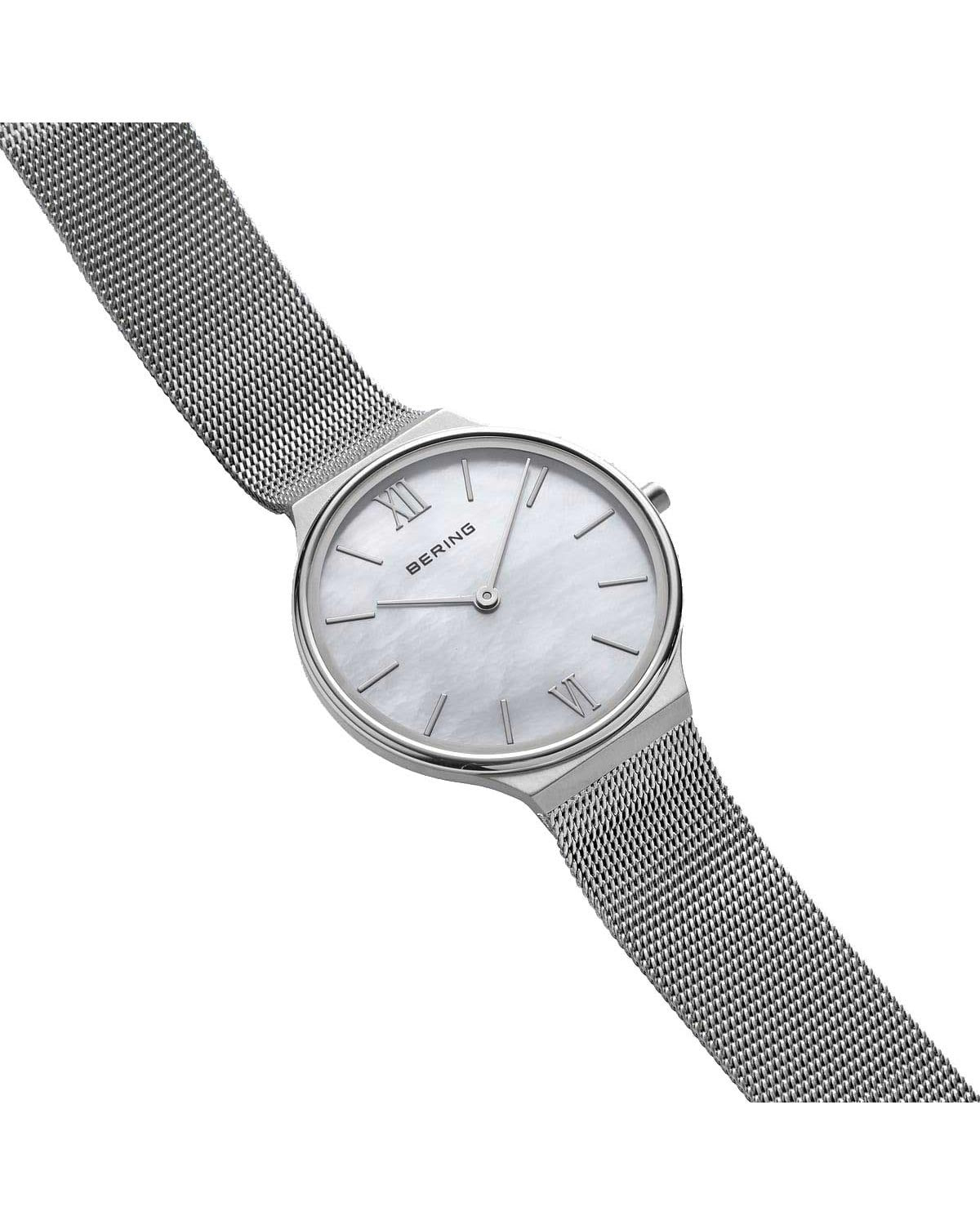 Γυναικείο ρολόι BERING Ultra Slim με ασημί μπρασελέ