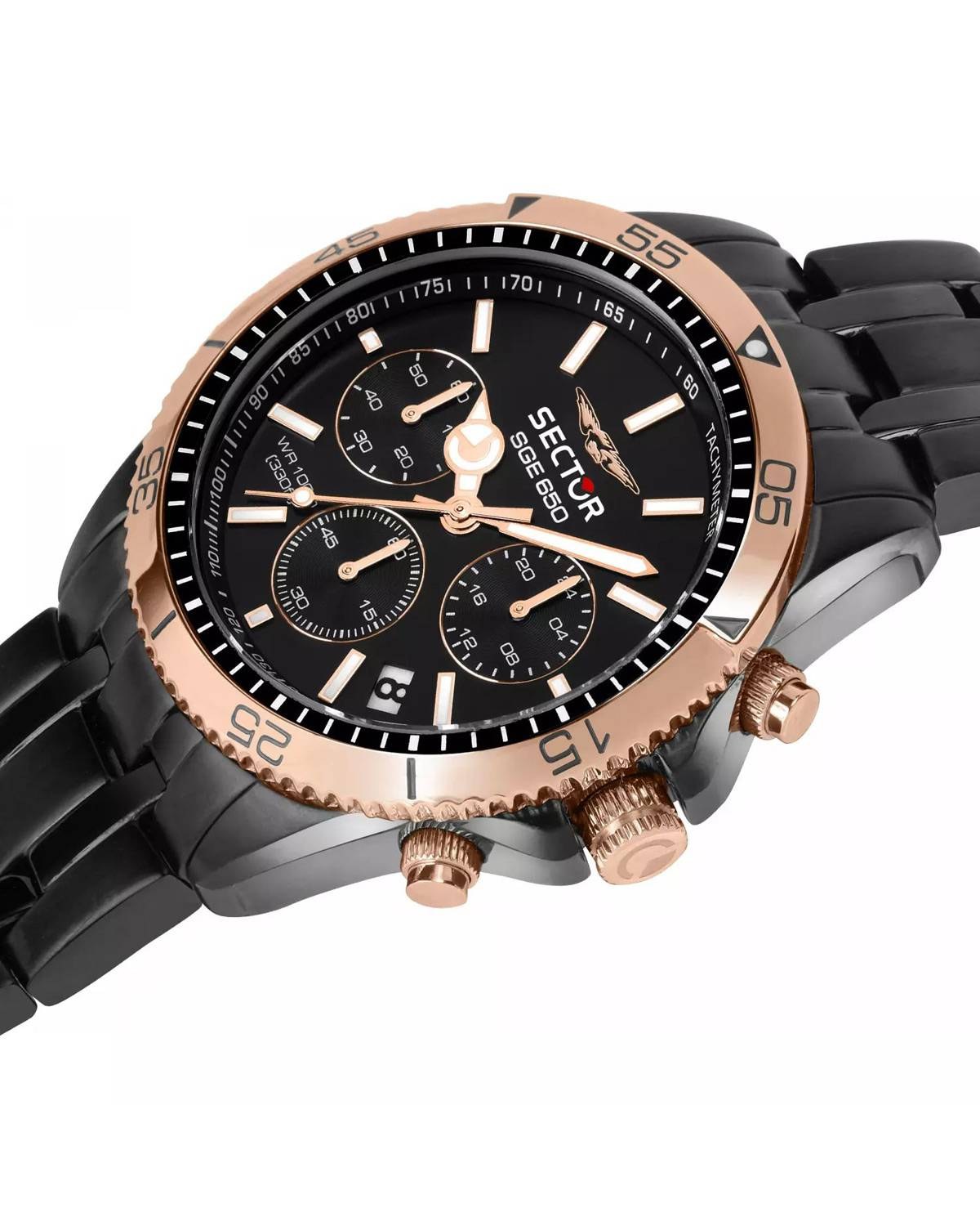 Ρολόι SECTOR 650 Chronograph Black Metallic Bracelet