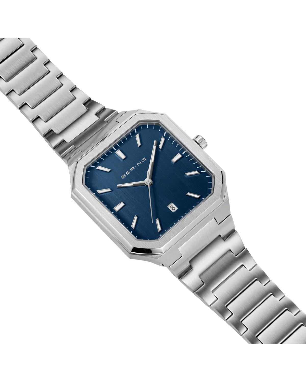 Ανδρικό ρολόι BERING Classic με ασημί μπρασελέ από ανοξείδωτο ατσάλι