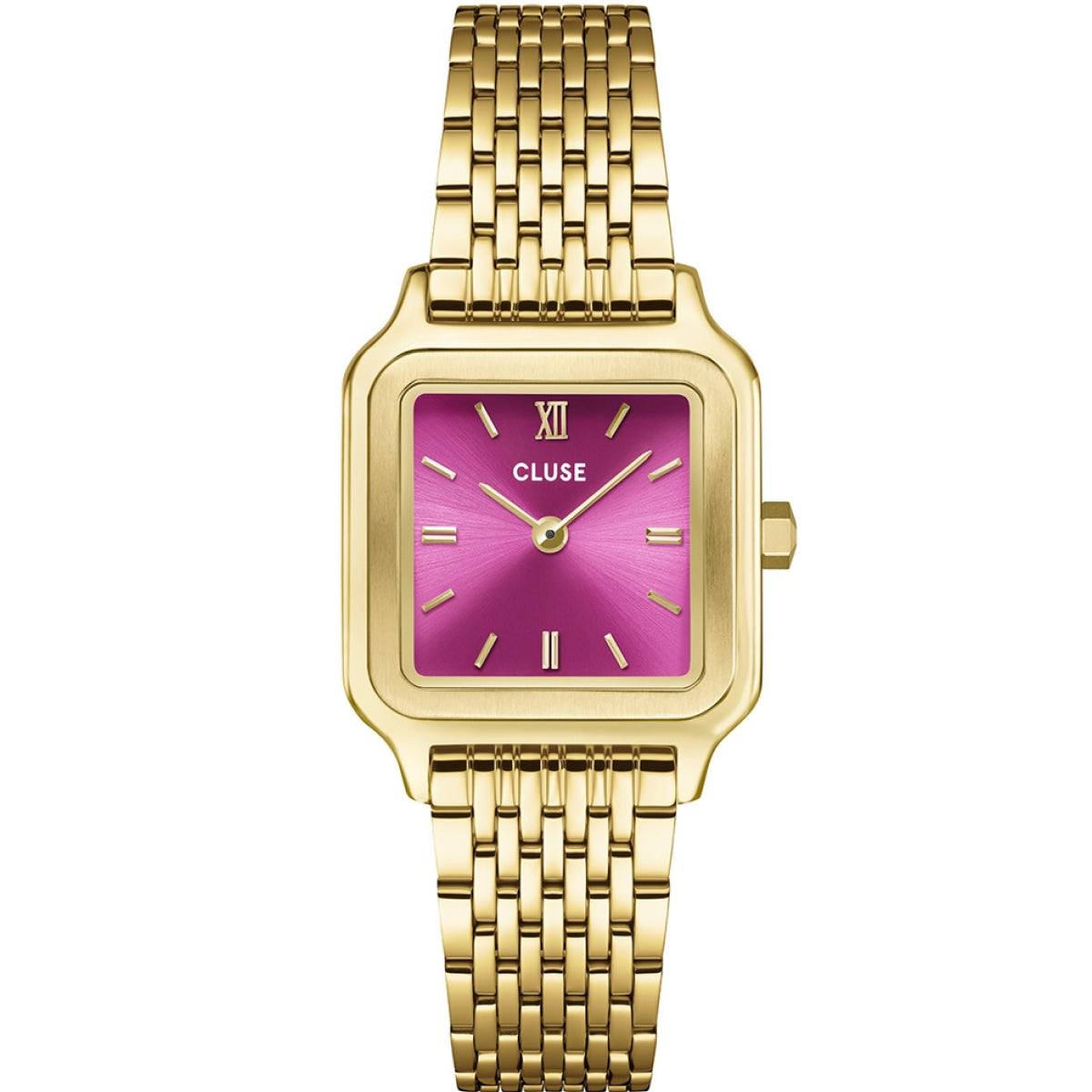Cluse Gracieuse Petite Watch Steel, Fuchsia Pink, Gold Colour