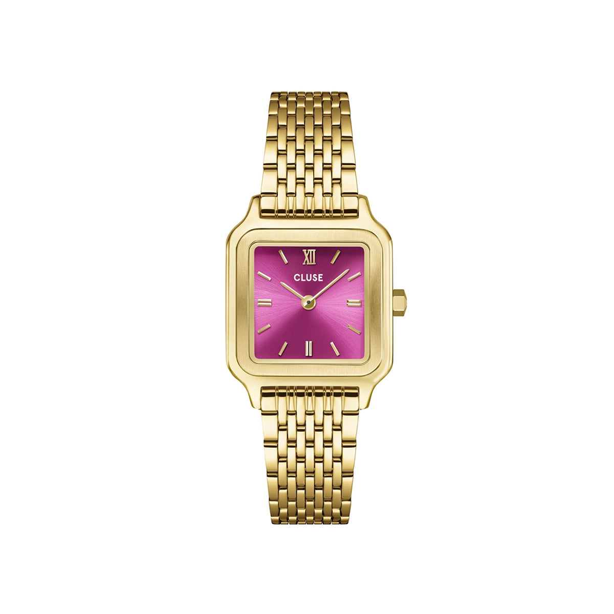 Cluse Gracieuse Petite Watch Steel, Fuchsia Pink, Gold Colour