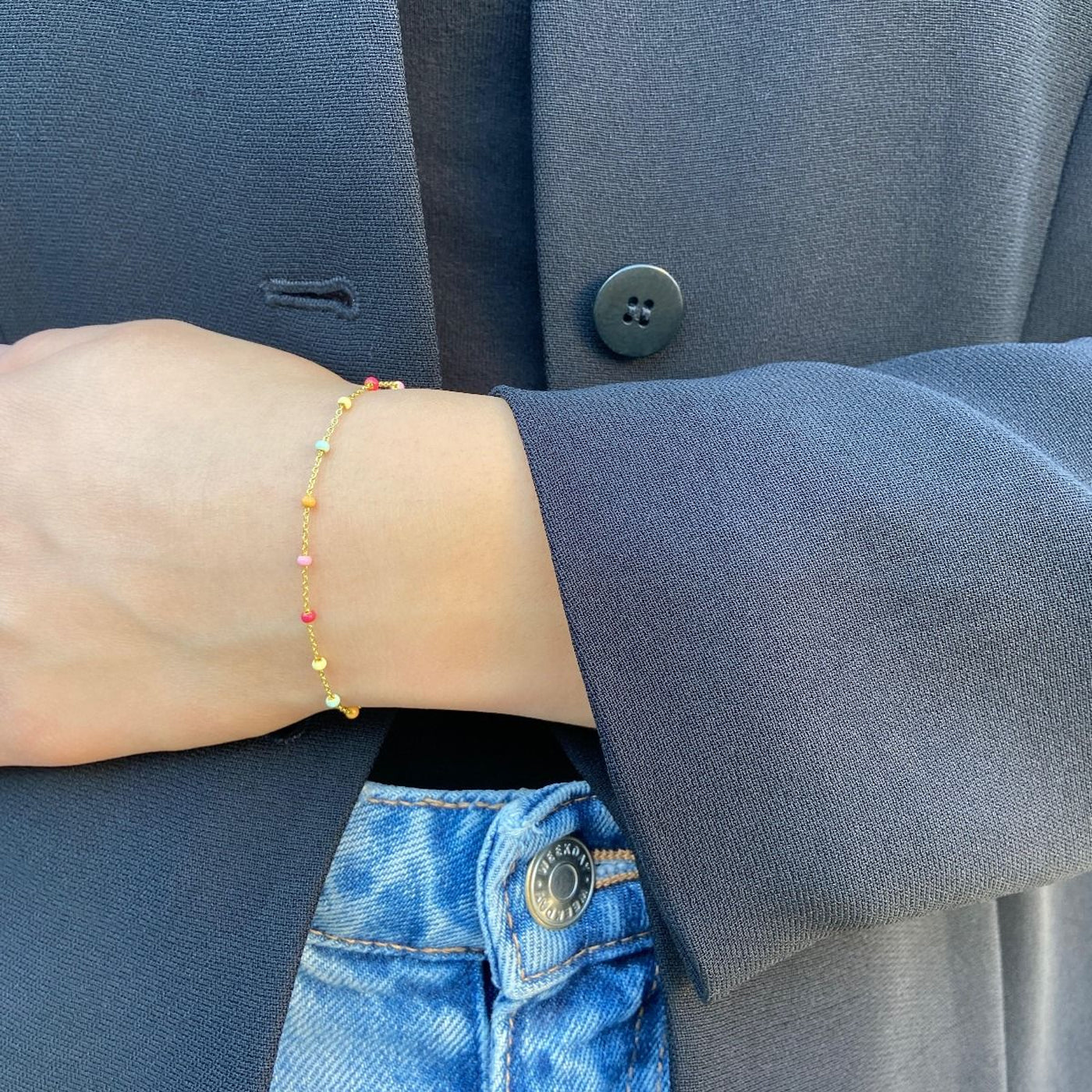 Βραχιόλι Enamel Lola Rainbow Gold