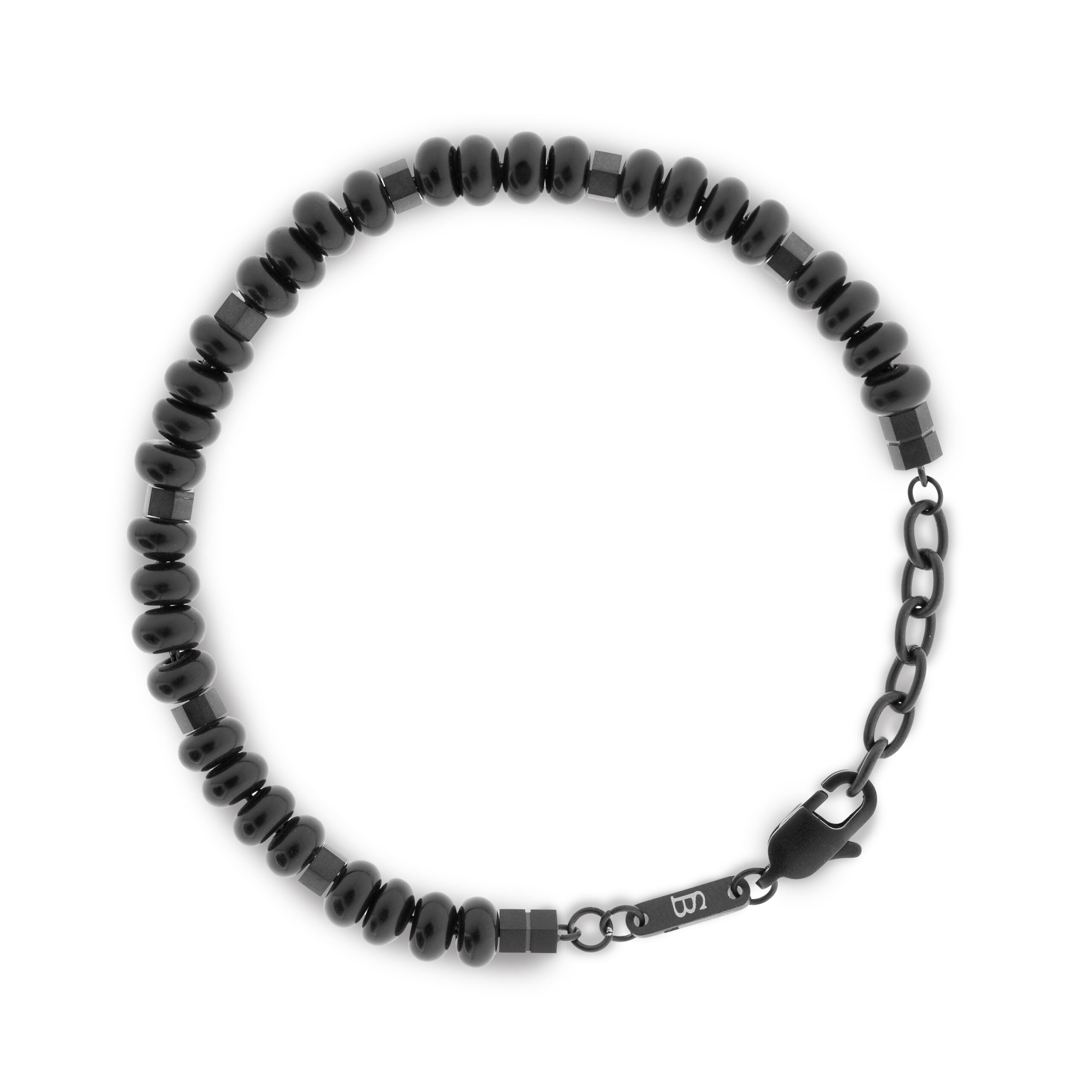 Steel & Barnett Βραχιόλι Stones Bracelet Cyrus Black Edition SBC004