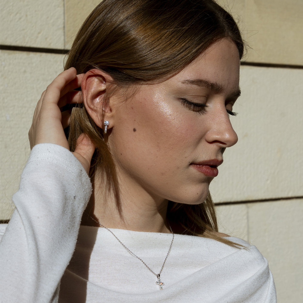 Brizzling Γυναικεία Σκουλαρίκια με Μοϊσανίτη BME061