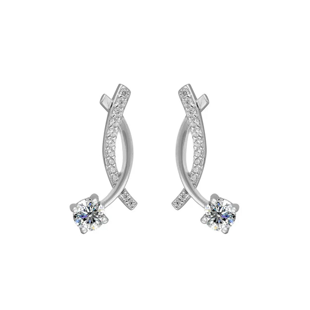 Brizzling Γυναικεία Σκουλαρίκια με Μοϊσανίτη BME154