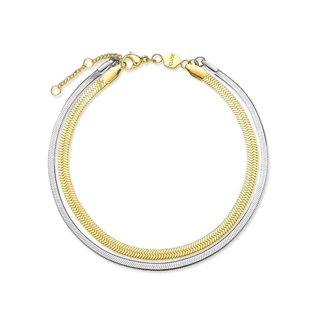 Cluse Gift Box Gracieuse Petite Bicolour & Double Snake Bracelet
