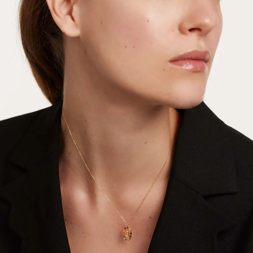 PDPaola Letter Q NECKLACE