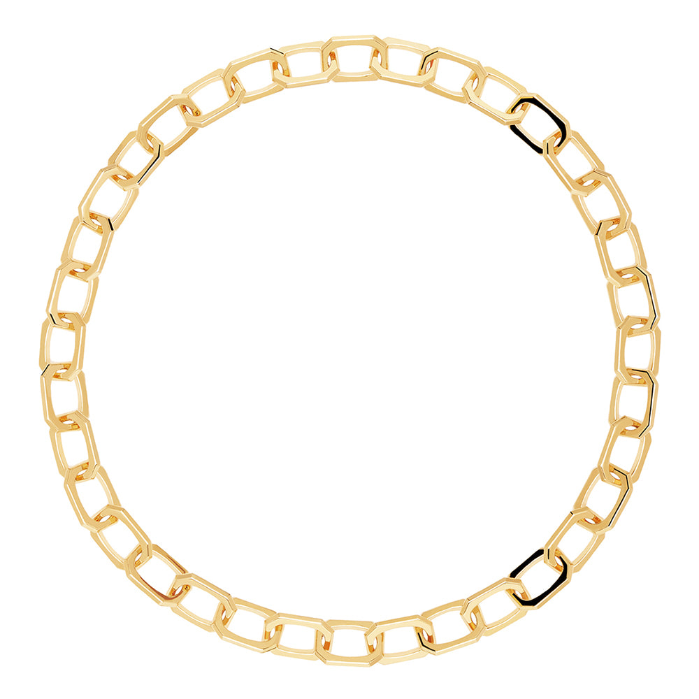 PDPaola Large Signature Chain Gold Necklace