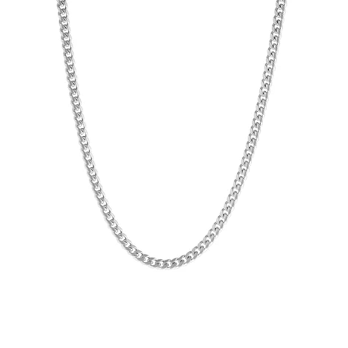 Steel & Barnett Cuban Silver Necklace N-CUB501