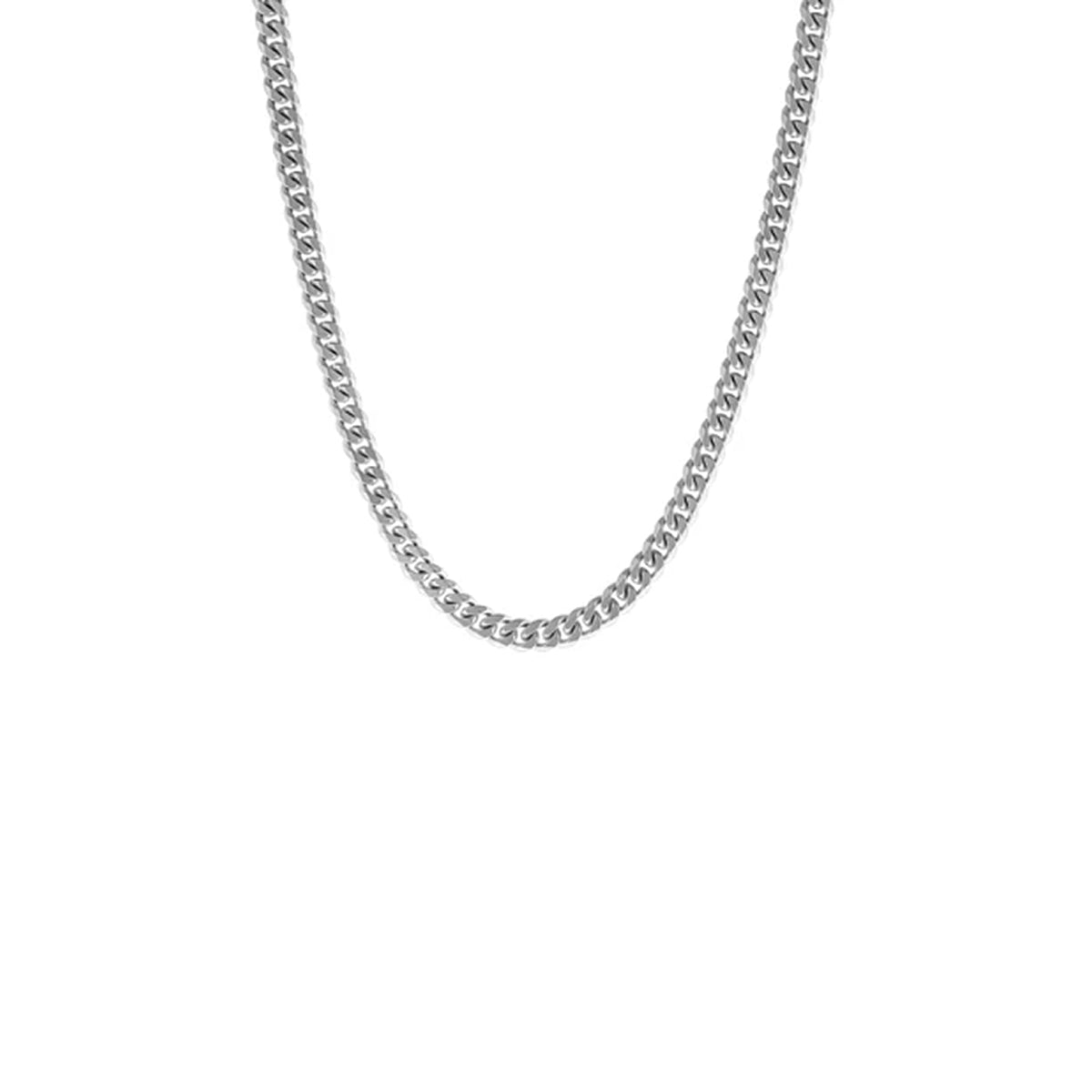 Steel & Barnett Cuban Silver Necklace N-CUB801